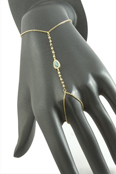 ZERO LAND NRZSNT داملا توركواز زيركون تيستون فاخر (215213) ستيل شاهميران-أصفر