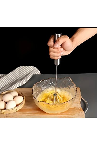 Alvin Stainless Steel Automatic Whisk – Hand-Push Egg Beater, Coffee, Cream and Milk Frother 30 cm