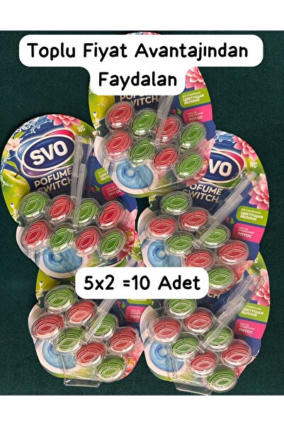 sVo BEŞ ADET İKİLİ TUVALET KOKU GİDERİCİ