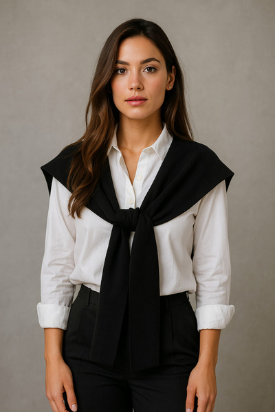 Sebir Moda Single Color Knitwear Acrylic Daily Office Shawl