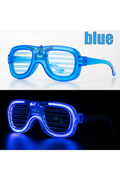 ZERO LAND Nrzsnt Blue Led Light up Party Glasses - Neon Glow Strip Glasses (222746) 3 Modes