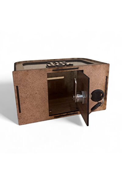 UNT Modern Wooden Tip Box – Laser Cut Lockable Type Box / Walnut