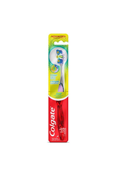 Colgate 360 Advanced 4-Way Protection Medium Toothbrush 3 Pcs