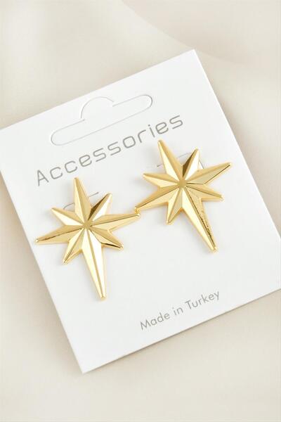 ZERO LAND Nrzsnt Star New Season (223931) Metal Earrings-Yellow