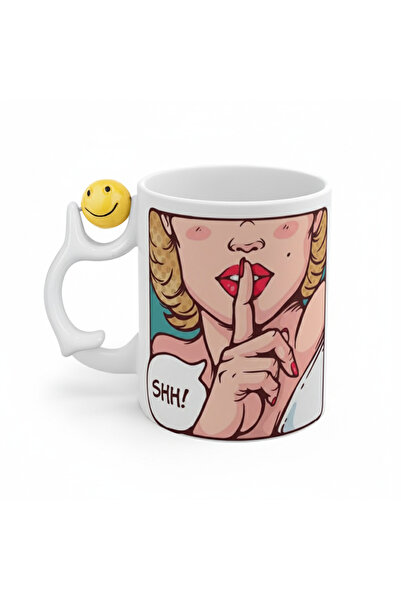 niceworkbynicehands Pop-Art Retro Emoji Porcelain Ceramic Mug with Handle |   Funny Saying Coffee Mug