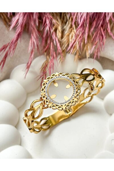 Glamluxe Çeyrek Uyumlu Sonsuzluk Kelepçe (17-18-19 Cm Bileklere Uygundur)