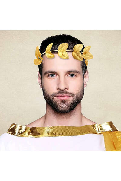 ZERO LAND تاج سيزار (214932) من الذهب الروماني البيزنطي المزخرف بأوراق الشجر