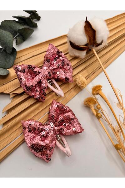 AsRa Accessories Payetli fiyonk çıtçıtlı toka