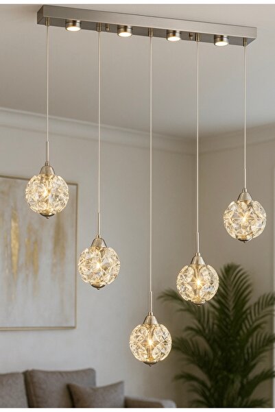 Avize ST AYDINLATMA SIRALI 3 RENKLİ BONCUK