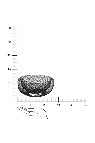 Other FRUIT BASKET mesh black IRON round 27 cm