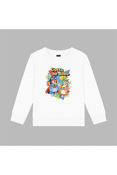 BLITZIST Bluey Printed 3-Thread Crew Neck Children's Sweatshirt (4-13 Years)