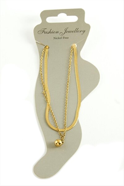 ÇOK SATAN Nrzsnt Italian Chain Luxury (165043) Steel Anklet-Yellow