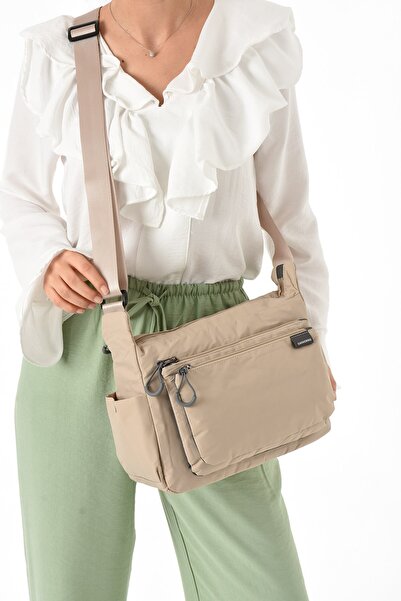 RKY SERENITY Sanmorris Women's 3-Compartment Parachute Fabric Adjustable Crossbody Bag