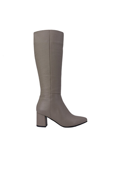 Hobby 260404D Hakiki Deri Kadın Topuklu Çizme