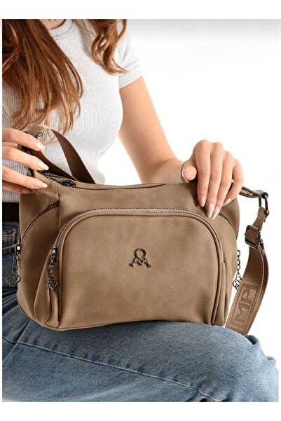 MEGA ÇANTA Mega Polo Club of Colors Soft Faux Leather Multi-Compartment Shoulder Bag