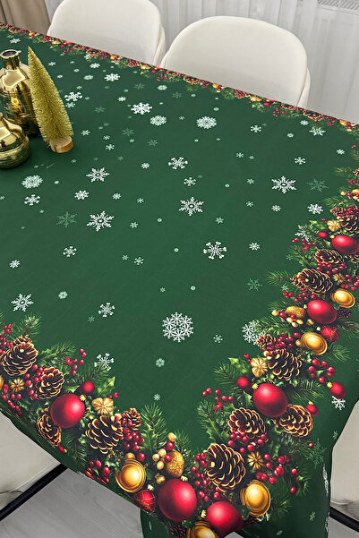 Gülce Home Collection Yılbaşı Özel Masa Örtüsü Leke Tutmaz 150x210