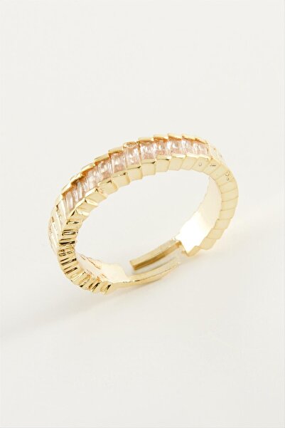 ZERO LAND خاتم NRZSNT من المعدن المرصع بالأحجار (182227) - لون فضي