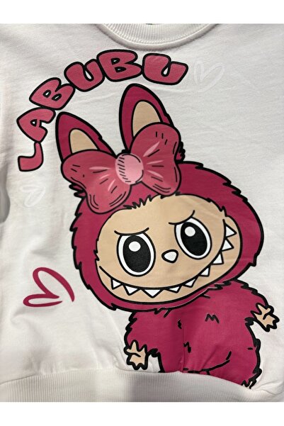 KUMRUNUN DÜNYASI Labubu Character Printed Lower Upper Set Girl Child