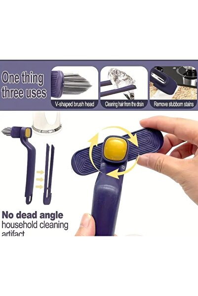 Alvin 3’ü 1 Arada Çok Amaçlı Temizlik Fırçası – Derz, Drenaj ve Zemin Temizle...