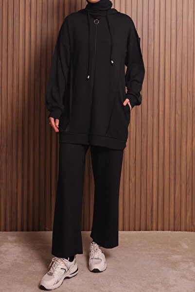 Mogi Butik Women's Modal Fabric Oversized Hooded Hijab Set 3120