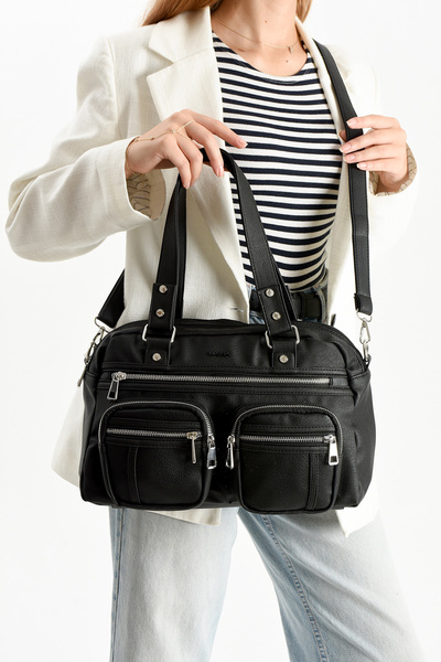 By Hakan Geantă de umăr pentru femei Mega 545 Geantă de mână Geantă de umăr NEGRU