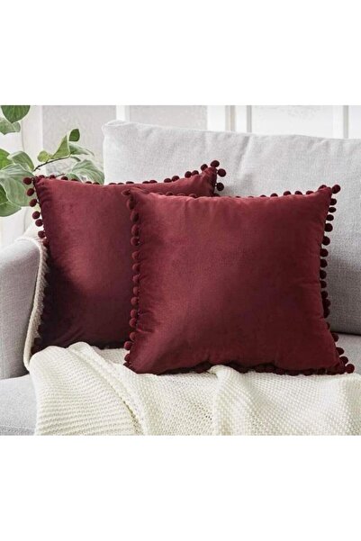 Home 2'li ponponlu kırlent kılıf seti 40 x 40