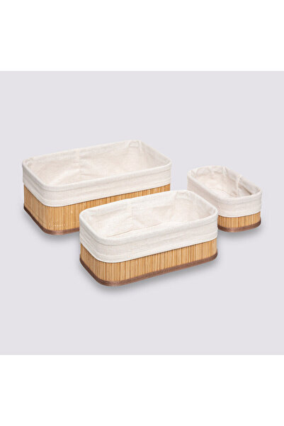 Other SET OF 3 BAMBOO Vannerie BASKETS, various sizes