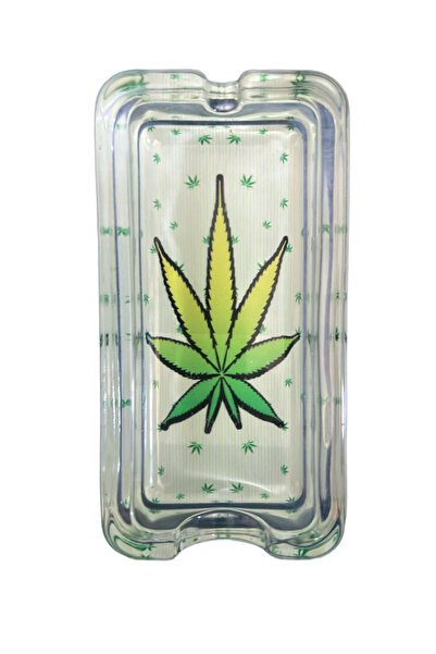 OEM Elegant Glass Ashtray "Marijuana Glass Ashtray" Modern Gift – Rectangular