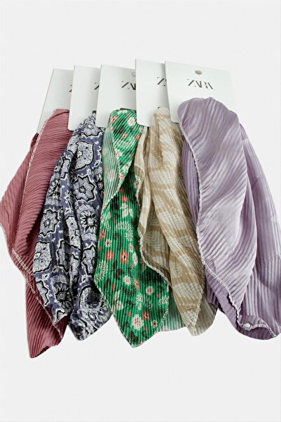 ZERO LAND Nrzsnt Zr Mixed Pleated Scarf (234134) 50 Cm-Colorful