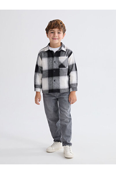 LC Waikiki Plaid Patterned Boy's Shirt Jacket