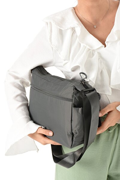 RKY SERENITY Sanmorris Women's 3-Compartment Parachute Fabric Adjustable Crossbody Bag