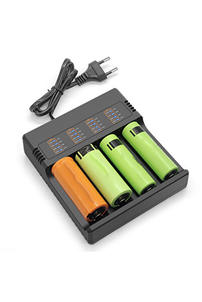 MRG Incarcator Li-ion MS484AX , Acumulator 18650 3,7V, 4 Slot, 4Ah, 220V