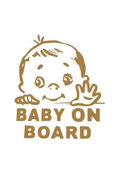 Oracal 651 Sticker Baby on Board, Child, 20 cm, cupru