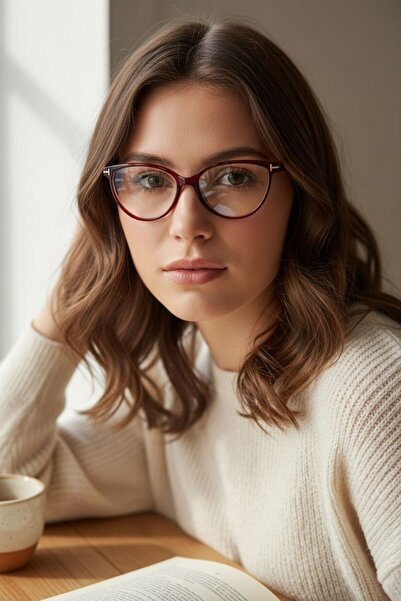 MAROVOAY Cat Eye Blue Light Protection Glasses Can Change Optical Compatible Glasses Computer Goggles