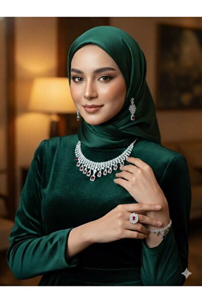 KATIA Kraliçe Zarafetiyle Zirkon Taşlı Lüks Takı Seti ✨