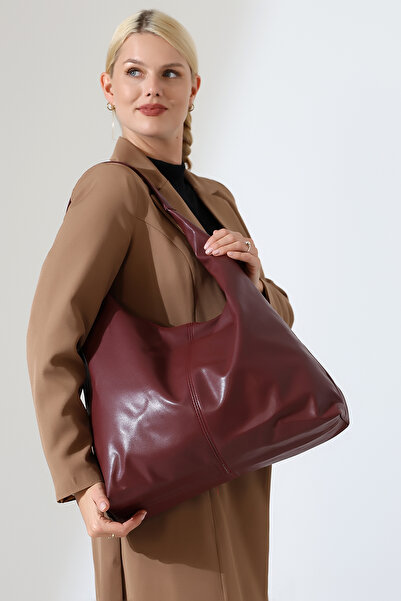 Encool Δερμάτινη γυναικεία τσάντα ώμου μπορντό – Κομψή, ευρύχωρη και κατάλληλ...