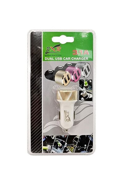 3XR 3.1A Dual Port USB Car Charger