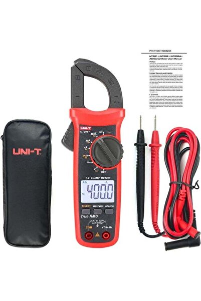 Genenic مقياس متعدد رقمي بمشبك UNI-T UT201+ - قياس التيار المتردد/المستمر، والجهد، والمقاومة، والاستمرارية، والثنائيات