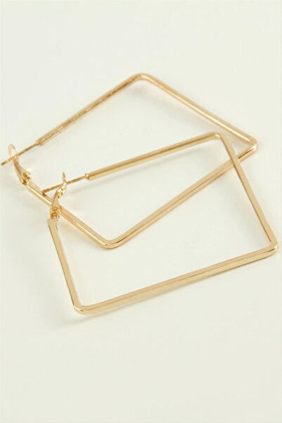 ZERO LAND Nrzsnt Square Hoop Earrings (02003) 4.5 Cm-Yellow