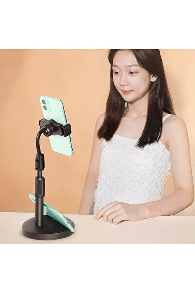 Asel Aksesuarcı Masa Üstü Tablet ve Telefon Tutucu Plastik Aparat Siyah Telef...