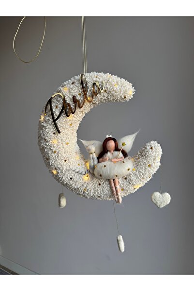 Pure baby handmade Kız bebek kedi figürlü kapı süsü