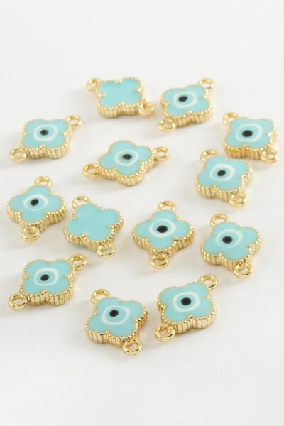 ZERO LAND Nrzsnt Flower Double Handle Enamel Bracelet and Pendant Apparatus 1 (00659) Piece-Light Blue