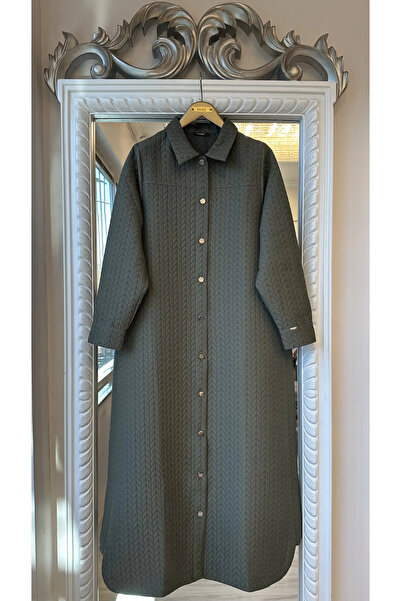 Invee Long Quilted Cap with Snap Closure