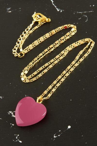 ZERO LAND قلادة على شكل قلب من NRZSNT للموسم الجديد (02625) - وردي