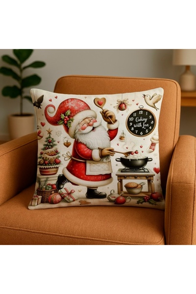 MİNOZA غطاء وسادة مزخرف بنمط عيد الميلاد رقم مطبوع من ديجيتال، قطعة واحدة مقا...