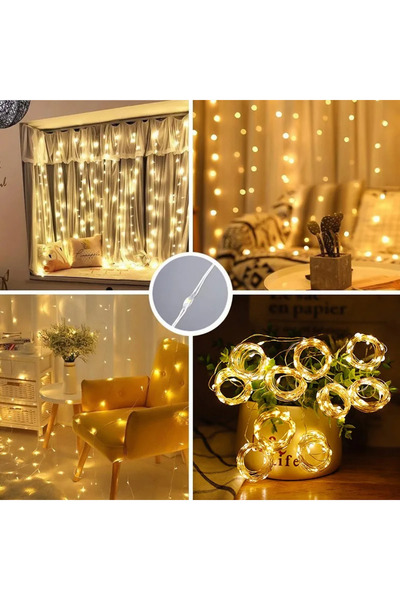 MRG Εγκατάσταση Χριστουγεννιάτικης Κουρτίνας M1150, 3x1 m, Διασυνδεόμενη, Ζεστό Λευκό