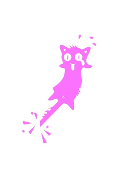 Oracal Sticker decorativ, pisica haioasa, 20cm, roz