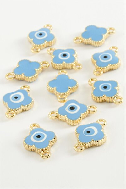 ZERO LAND Nrzsnt Flower Double Handle Enamel Bracelet and Pendant Apparatus 1 (00659) Piece-Light Blue