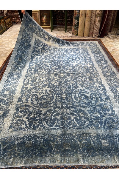 RD RAMAZAN DAĞ EL HALI SANATI El Dokuma Has Halı Pera Tuğralı İpek Dokuma Kum...