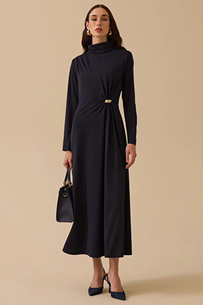 SEÇİL Жіноче плаття з металевими аксесуарами 1025 Синє